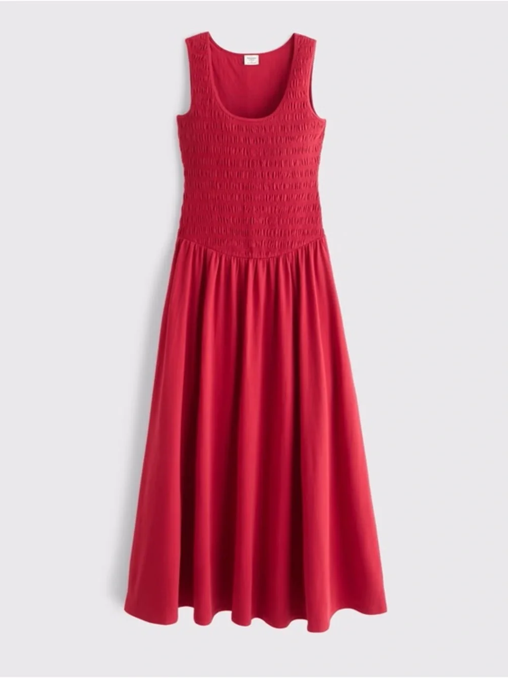 NWT Abercrombie Sydney Smocked Reversible Midi Dress Red XL